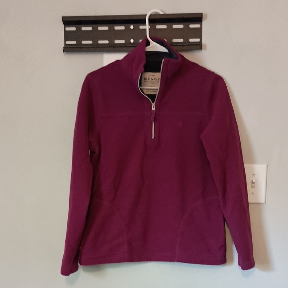 Old Navy Magenta Quarter-Zip Pullover